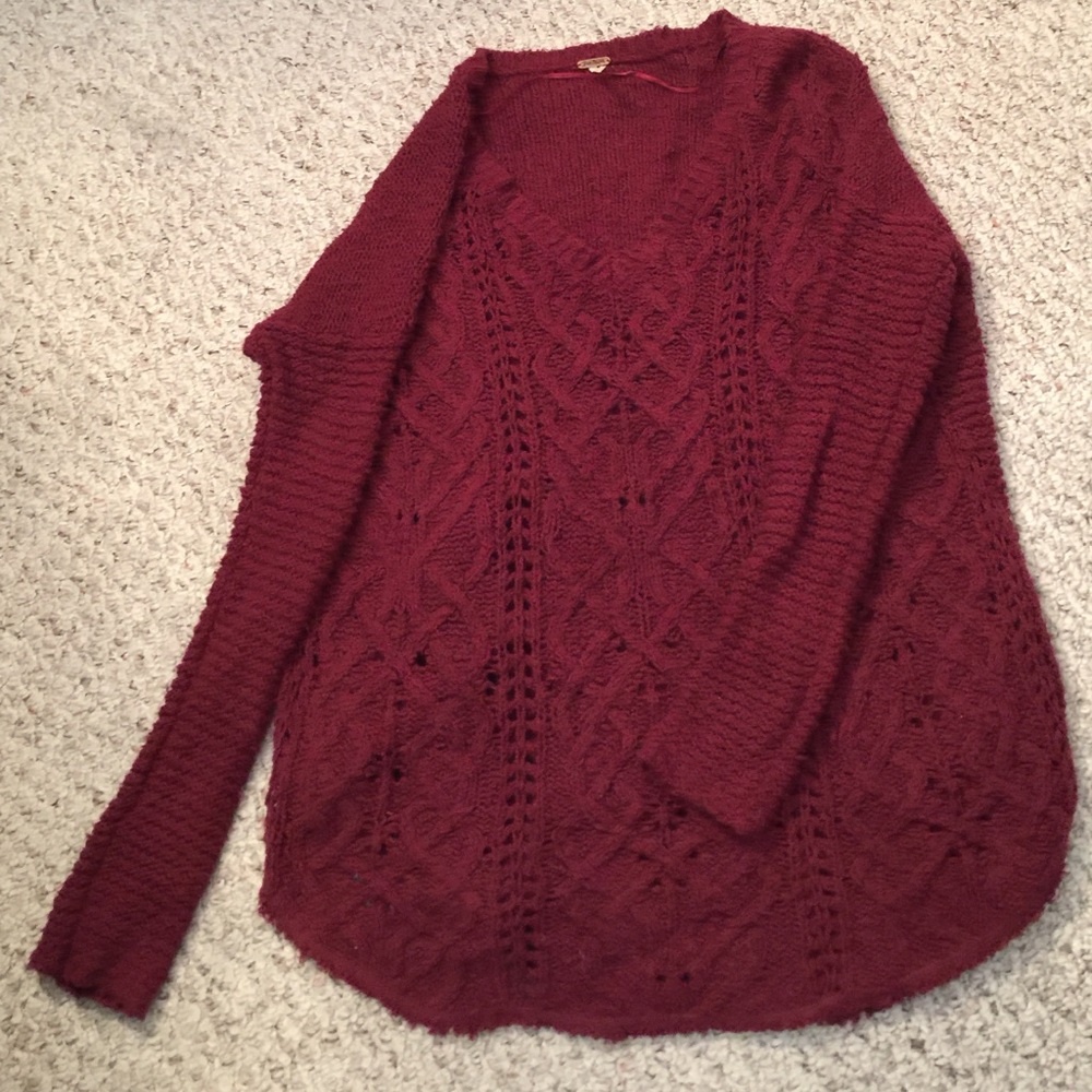 Free People Burgundy Sweater, XS